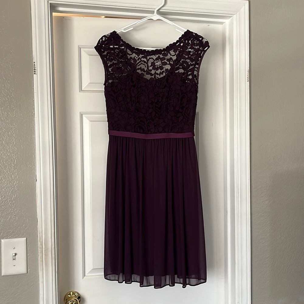 Beautiful purple bridesmaid/wedding guest dress from David’s Bridal. Size 2.